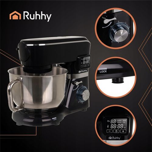 Robot Planetarny Kuchenny z Podgrzewaną Misą 6,2l Wielofunkcyjny Blender na Arena.pl