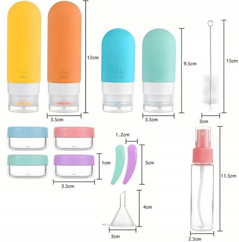 KOSMETYCZKA PODRÓŻNA POJEMNIKI DO SAMOLOTU BUTELKI ZESTAW PODRÓŻNY na Arena.pl