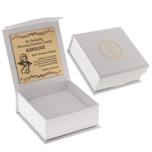 SREBRNY NASZYJNIK NA KOMUNIĘ DLA CHŁOPCA BISMARK PR. 925 + GRAWER GRATIS na Arena.pl