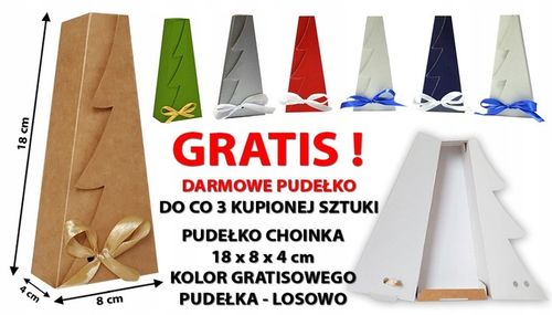 35x25x10 CM PUDEŁKO PREZENTOWE REKLAMOWE ŚWIĄTECZNE CHOINKA GRATIS 1605 D na Arena.pl