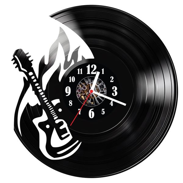 Zegar ścienny z płyty winylowej Gitara 790.14 zdjęcie 1