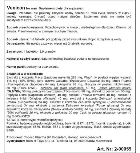 Venicon na silną erekcję - 4 tab. na Arena.pl