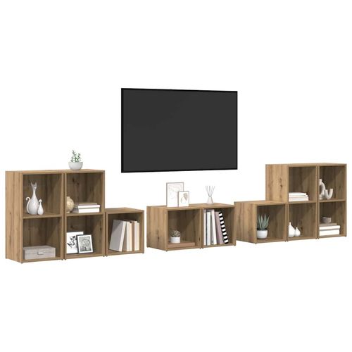 Zestaw szafek RTV 8 pcs Dąb rzemieślniczy 37 x 35 x 72 cm na Arena.pl