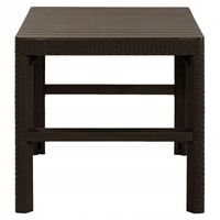 STÓŁ STOLIK OGRODOWY RATTAN LYON DWUPOZYCYJNY BRĄZ REGULOWANY ALIBERT KETER