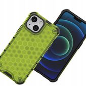 honeycomb etui pancerny pokrowiec z żelową ramką iphone 13 mini zielony