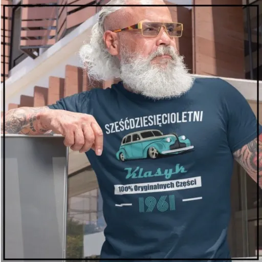 PREZENT NA 30 40 50 60 70 URODZINY DLA TATY FACETA MĘSKA KOSZULKA KLASYK zdjęcie 13