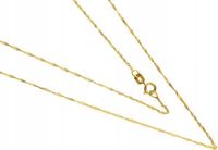 Złoty łańcuszek 585 SPLOT SINGAPUR 45 cm 0,61g dla dziecka na Chrzest Św.