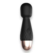 Power Escorts - Mini Wand De Luxe - Black - 11,6 Cm / 4.5 Inch Silicone