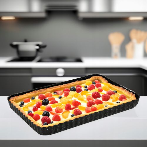 FORMA DO TARTY Z WYJMOWANYM DNEM PROSTOKĄTNA BLACHA DO PIECZENIA CIAST na Arena.pl