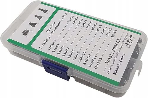 ProRock Tactile Switch 200PCS 6mm Light Touch Assortment na Arena.pl