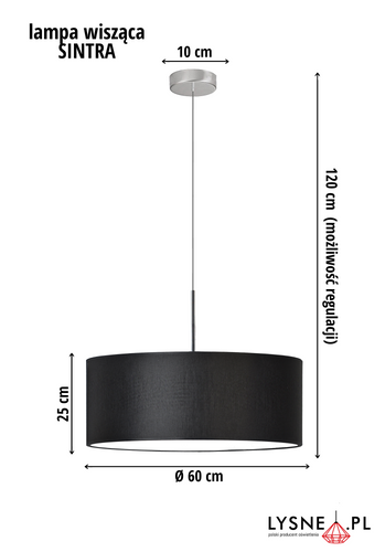 Żyrandol walec  SINTRA fi- 60cm na Arena.pl