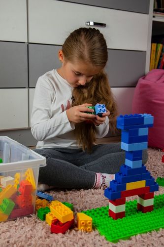 KLOCKI KONSTRUKCYJNE UNICO POJEMNIK Z PŁYTKĄ 120 ELEMENTÓW KOMPATYBILNE na Arena.pl