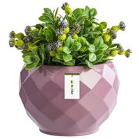 Doniczka osłonka ceramiczna kolor Różowy 13,5 cm H12,5 cm połysk