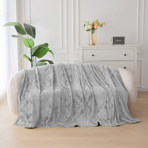 Miękki Koc Glamour 200X220 Jasnoszary na Arena.pl