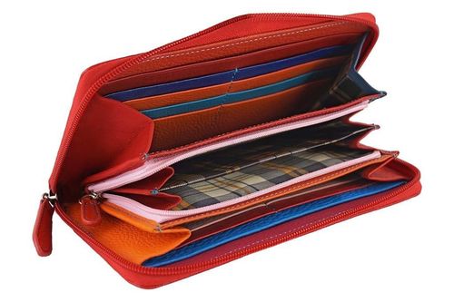 Portfel skórzany - Barberini's - Czerwony na Arena.pl