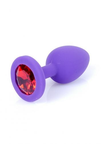plug jewellery purple silicon plug small  red diamond na Arena.pl