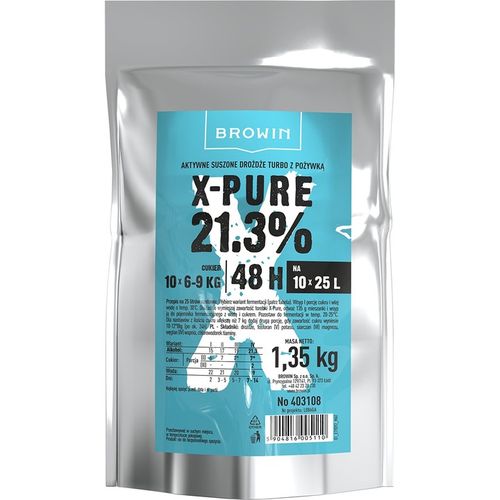 DROŻDŻE GORZELNICZE Turbo X PURE MEGAPACK 48h 21,3% 1.35 kg MEGA PACK na Arena.pl