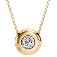 naszyjnik z żółtego srebra 925 z diamentem (brylantem) 0,15 ct lab
