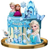 WYDRUK CUKROWY NA TORT JADALNY KRAINA LODU MASA CUKROWA ELSA ELZA ANNA