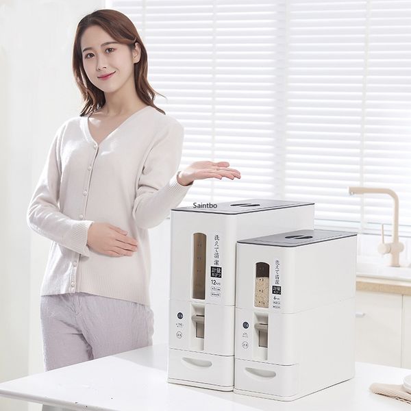 Dozujący  Pojemniki Do Przechowywania Żywności Biały 6KG zdjęcie 3