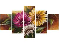 75CM 120 OBRAZ 5 ELEM BUKIET KWIATÓW ŚCIENNY DRUK