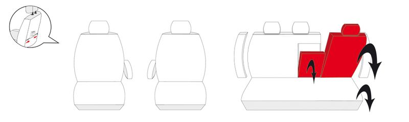 Toyota Corolla Verso I 2001-2004 Pokrowce dopasowane na miarę zdjęcie 6