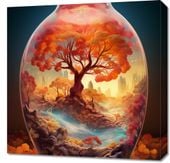 Obraz 60x60cm Drzewo Życia w Szkle