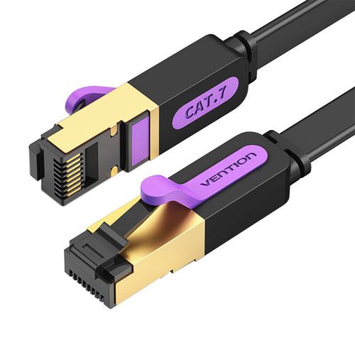 Płaski kabel sieciowy UTP CAT7 Vention ICABK RJ45 Ethernet 10Gbps 8m czarny na Arena.pl