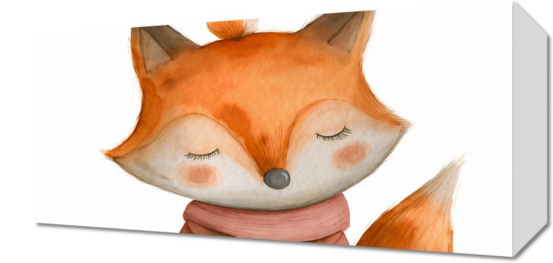 Obraz 40x20cm Czarujący Lisek zdjęcie 1