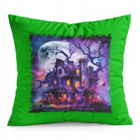 PODUSZKA ZIELONA PREZENT - HALLOWEEN