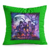 PODUSZKA ZIELONA PREZENT - HALLOWEEN