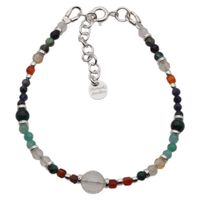 Bransoletka znak zodiaku byk - mix kamieni i srebro