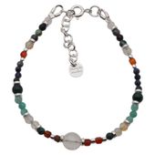 Bransoletka znak zodiaku byk - mix kamieni i srebro