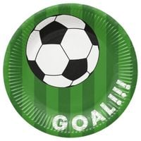 talerz papierowy okrągły "soccer green" śr. 23 cm 8 szt.