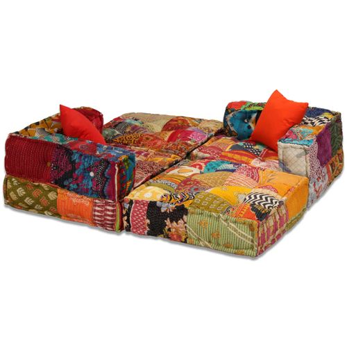 Patchworkowa sofa modułowa, 3-osobowa GXP-676007 na Arena.pl