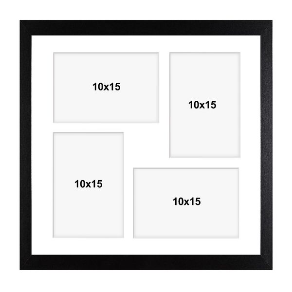 Ramka kwadratowa na 4 zdjęcia Hekla 34x34x4 MDF galeria czarny 1szt. zdjęcie 3