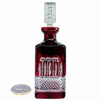 Rubinowa kryształowa karafka do Whisky 700 ml Francuski