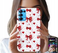 ETUI DO OPPO RENO5 4G 5G - CZERWONE WSTĄŻKI WSTĄŻKA MODNE WZORY