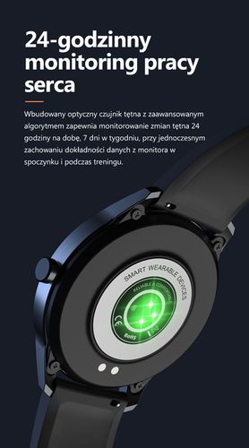 SMARTWATCH MĘSKI G. Rossi SW018-1 silver/black (sg012a) WŁASNE TARCZE na Arena.pl