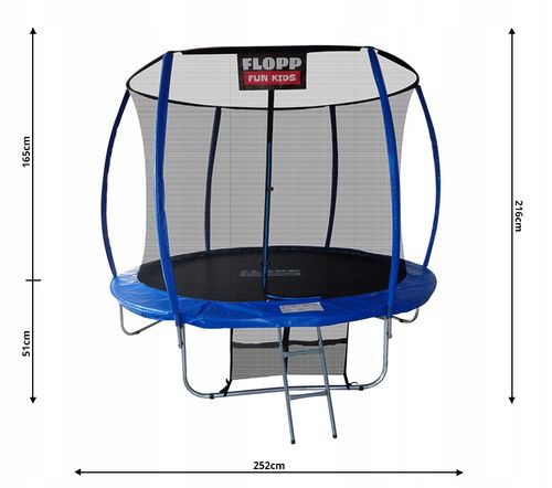 Trampolina FLOPP 252cm PROMOCJA NA START + GRATISY na Arena.pl