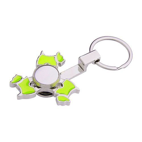 Brelok metalowy - spinner do sublimacji - Dog - zielony zdjęcie 2