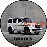 Opłatek na tort Urodziny Mercedes G-Klasa Brabus Auto Samochód Tekst Gratis