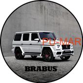 Opłatek na tort Urodziny Mercedes G-Klasa Brabus Auto Samochód Tekst Gratis