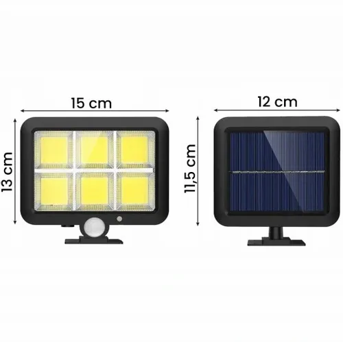 LAMPA SOLARNA HALOGEN LED REFLEKTOR COB CZUJNIK RUCHU ZMIERZCHU na Arena.pl