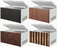 Naklejka samoprzylepna na zamrażarkę zmywarkę pralkę LAMELE DREWNIANE WZORY