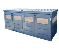 Zabudowa koszy na śmieci wiata obudowa kubłów 235x65x110 cm 4x120L  ID870