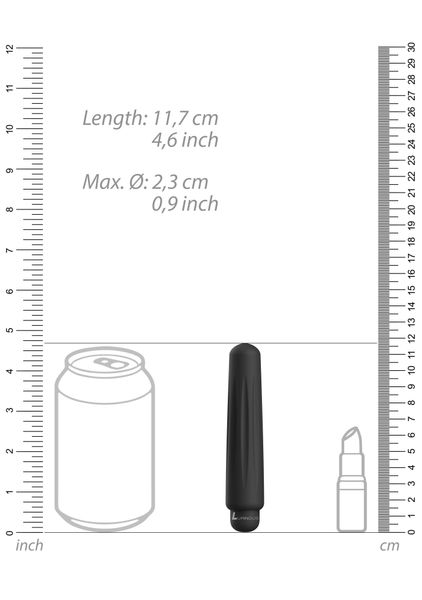 Delia - ABS Bullet With Sleeve - 10-Speeds - Black zdjęcie 5