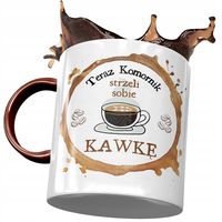 Kubek Bordowy Dla Komornika Strzeli Sobie Kawkę Z Nadrukiem Ze Zdjęciem