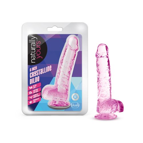 Naturally Yours  6" Crystalline Dildo  Rose na Arena.pl