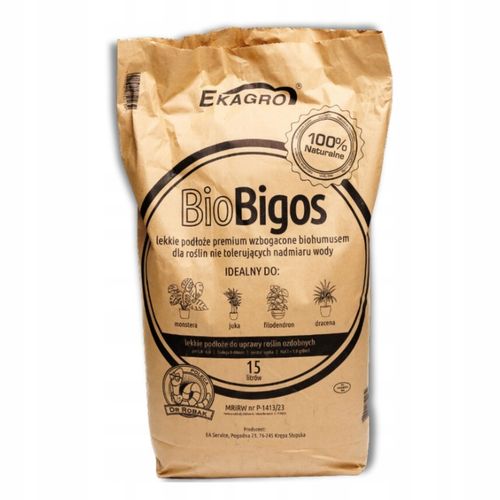 Podłoże Bigos Lekka BIO Ziemia do Monstery Kwiatów15L Wzbogacone na Arena.pl